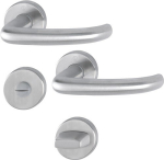 Escutcheon set round SK/OL D/D stainless steel F69 Hoppe San Francisco