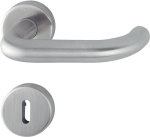 Escutcheon set round OB D/D stainless steel F69 Hoppe Paris E138Z/42KV/42KVS