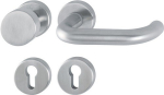 Escutcheon set round PZ flat D/K stainless steel F69 Hoppe Paris E138Z/42KV/42KVS
