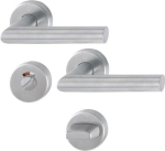 Escutcheon set round SK/OL D/D stainless steel F69 Hoppe Amsterdam E58 / E1400/42H