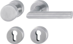 Sleutelschild set rond RWSK/OL plat D/K roestvrij staal F69 Hoppe Amsterdam E58 / E1400/42H
