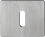 Pair of key rosettes 2 mm OB rectangular stainless steel F69 Hoppe E847NS