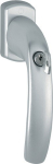 Fenstergriff abschließbar 32 mm stahlfarbig Alu F9 Hoppe New York 0810SVS/U10 (DF)