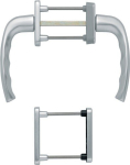 Balkonset 63-73 mm vierkant aluminium F1 Hoppe New York 0810/961N/U10