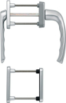Balkonset 63-73 mm vierkant aluminium F1 Hoppe New York 099KH/961N/U10