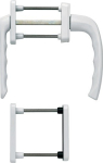 Balkonset 63-73 mm vierkant aluminium F9016 Hoppe New York 099KH/961N/U10