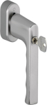 Fenstergriff abschließbar 32-42 mm stahlfarbig Alu F9 Hoppe Hamburg 0700S/UD9020 100NM