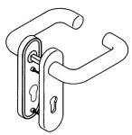 Brandbeveiligingsset voor deur 38-48 mm PZ PVC-U 33 D/D Hewi 111R/230.20R