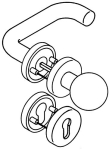 Sleutelschild set ronde PZ kogel D/K kunststof 90 Hewi 111R/123.23R/305...R/306.23