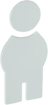 Symbol, self-adhesive 71.5x150x3 mm, light grey Hewi man 801.91.010
