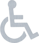 Symbol, self-adhesive 135x150x1.5 mm, stainless steel Hewi Barrier-free 710XA.1503/710XC.1503