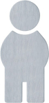 Symbol, self-adhesive 71.5x150x1.5 mm, stainless steel Hewi man 710XA.150.1/710XC.150.1