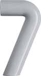 Huisnummer Cijfer 7 165 mm Ø 33 mm Polyamide 97 lichtgrijs Hewi 702.165.7