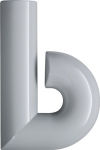Hausnummer Buchstabe b 137,5 mm Ø 33 mm Polyamid 90 tiefschwarz Hewi 702.165.B