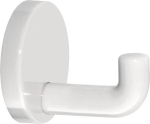 Einzelhaken Ø 60 mm Ausladung 65 mm Polyamid 99 reinweiß Hewi 477.90.045