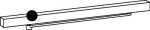 Slide rail for TS 93 white electromechanical Dormakaba G-EMF Contur Design