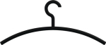 Coat hanger W=450 mm H=190 mm Plastic 99 pure white Hewi 570.1B 99