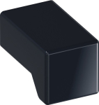 Furniture knob 25x15x10 mm plastic 90 deep black Hewi 547.15