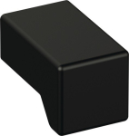 Furniture knob 25x15x10 mm plastic 90 black matt Hewi 547.15B