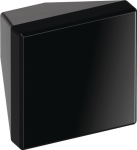 Furniture knob 30x32x13 mm plastic 90 deep black Hewi 547.32.1