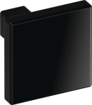 Furniture knob 30x32x10 mm plastic 90 deep black Hewi 547.32.2