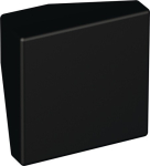 Furniture knob 30x32x13 mm plastic 90 black matt Hewi 547.32B1