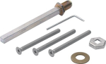 Bevestigingsset voor verlengspindel 8x120 mm Deurdikte 77-82 mm Hoppe K/G-snelpen 2210/3310