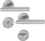 Escutcheon set round SK/OL stainless steel Hoppe Utrecht E1444Z/17KV/17KVS