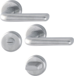 Escutcheon set left/right D/D round SK/OL stainless steel F69 Hoppe Helsingborg E48 / E1730Z/17KV
