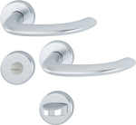 Escutcheon set left/right D/D round SK/OL Aluminium F1 Hoppe Marseille 58 / E58 /1138 /E1138Z