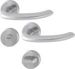 Escutcheon set left/right D/D round SK/OL stainless steel F69 Hoppe Marseille 58 / E58 /1138 /E1138Z
