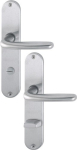 Langschildgarnitur links / rechts SK/OL 78 mm Edelstahl F69 Hoppe Cardiff E48 / E1850Z/302