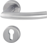 Escutcheon set left/right D/D round PZ stainless steel F69 Hoppe Trondheim E58 / E1430Z/42KV