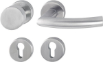 Escutcheon set left/right flat D/K round PZ stainless steel F69 Hoppe Trondheim E58 / E1430Z/42KV