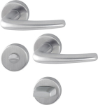 Escutcheon set left/right D/D round SK/OL stainless steel F69 Hoppe Denver E58 / E1310Z/42KV/42KVS