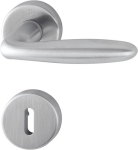 Escutcheon set left/right D/D round OB stainless steel F69 Hoppe Verona E1800Z/42KV/42KVS