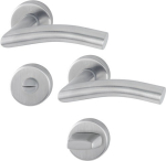Escutcheon set left/right D/D round SK/OL stainless steel F69 Hoppe Antwerp E58 / E1402Z/42KV/42KVS