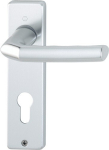 Square short escutcheon set Lever handle set PZ aluminium F1 Hoppe Birmingham 1117/202KP