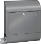 Letter box silver steel DIN C4 H= 460 mm W= 380 mm D= 125 mm Scandic Castle Guard