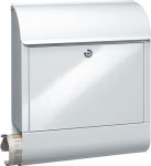 Letter box white steel DIN C4 H= 460 mm W= 380 mm D= 125 mm Scandic Castle Guard