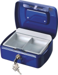 Cash box H= 73 mm W= 173 mm D= 130 mm, blue Burg-Wächter Office 2167
