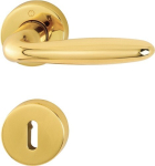 Escutcheon set left/right D/D round OB brass F71 Hoppe Verona M151/42KV/42KVS