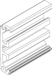 Zargenausgleichsprofil L=2050 mm, Alu Edelstahl-Look Geze Levolan 60 / 120