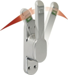 Türtreibriegel links / rechts L=30 mm Rundstange 10 mm, weiß Deni Vario