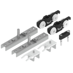 Schiebesystem Holztüren ab 30 mm max. 80 kg Komplettset Helm 73 ME-V