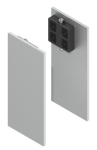 Paar afdekkappen aan één kant 49,5 x 91,5 mm, aluminium EV1 geanodiseerd Helmmodule 140