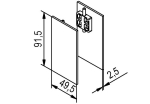 Abdeckkappenpaar einseitig 49,5x 91,5 mm, Alu Edelstahl Effefkt Helm Modul1 140