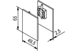 Abdeckkappenpaar einseitig B= 49,5 mm H= 65 mm, Alu Helm Modul 140