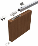 Schuifsysteem voor houten deuren vanaf 20 mm 80 kg 2500 mm, 1110 -1300 mm Wandmontage EV1 geanodiseerd, helm 73