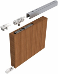 Schuifsysteem voor houten deuren vanaf 20 mm 80 kg 1700 mm , 710-900 mm Wandmontage EV1 geanodiseerd, helm 73 ME-V